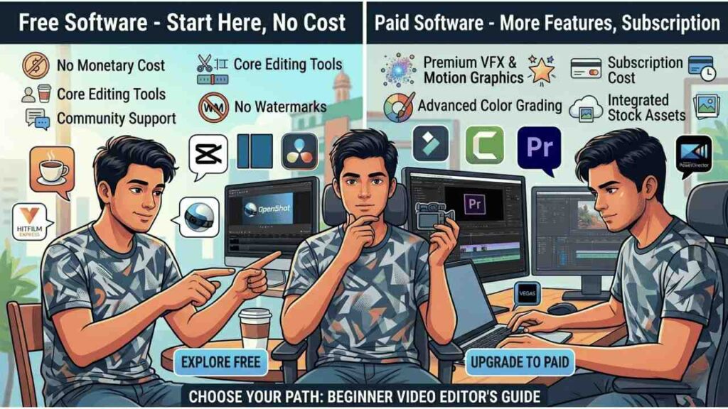 Free vs Paid Video Editing Software 