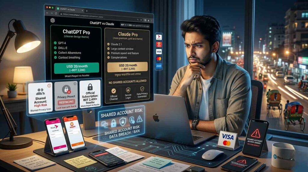 ChatGPT and Claude Pricing in Bangladesh